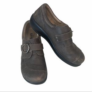 Alegria slip on buckled shoes